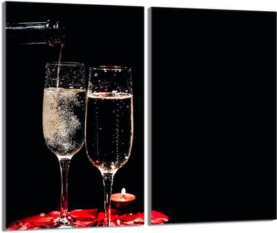 TMK ArtDeko Serie - Glasplaat Bescherming - 2x30x52 - Wijn Design - Veilig en Veelzijdig