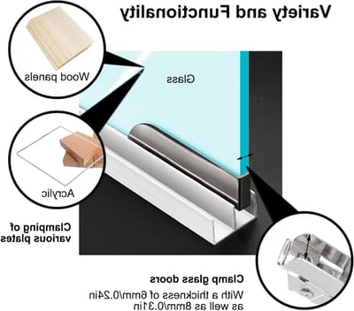Glazen Deur Wielen Clips - 10 Stuks voor IJzeren Schuifdeuren, Geschikt voor 8mm Dikke Glazen Kastdeuren en 8mm Sleufbreedte, Perfect voor Meubelprojecten