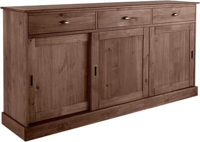Harry-Dressoir - 3-deuren 3-laden - Bruin Grenen