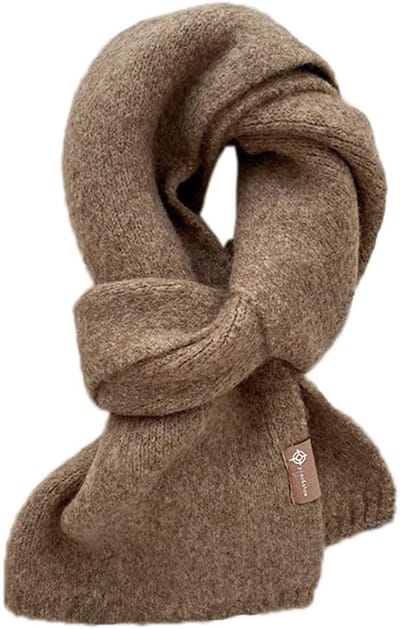 Winterse Gebreide Sjaal voor Dames en Heren, Lange Vintage Sjaal van Zacht Wol, Warm en Comfortabel voor Koude Dagen