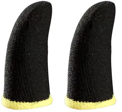 Vingergripjes - Gamegrips - Vinger grip handschoen - 2 stuks - Koolstofvezel - Zwart/Geel - Betere grip tijdens het gamen - CHPN