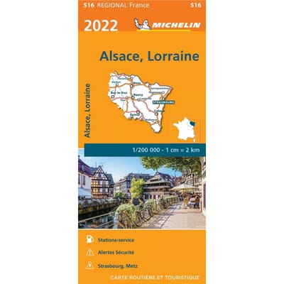 Michelin wegenkaart Regional 516 Alsace-Lorraine 2022