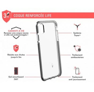 Force Case, Hoesje geschikt voor iPhone XS Max - LIFE Versterkt, Transparant