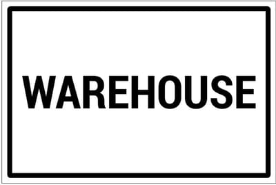 Warehouse bord | gecoat dibond materiaal | 30 x 20 cm