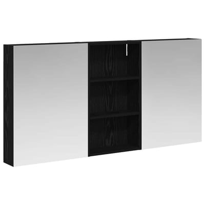 vidaXL - Badkamerkast - set - 3 - st - 140 - x - 14,5 - x - 70 - cm - Bewerkt - hout