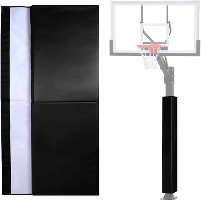 Paal Beschermhoes - Stokmat Bescherming - Sportveld Veiligheid - Waterdicht UV-bestendig - 180 cm Hoog - Zwart