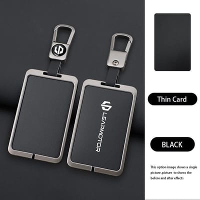 Slimme NFC Kaart Sleutelhoesje Cover Voor Leapmotor C10 C11 C16 Zinklegering Leer Beschermer Houder Shell Sleutelhanger Auto Accessoires gray
