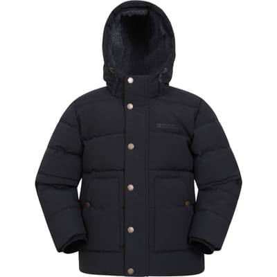 Mountain Warehouse Kinder/Kinder Manta Borg Gevoerd Jasje (Zwart)
