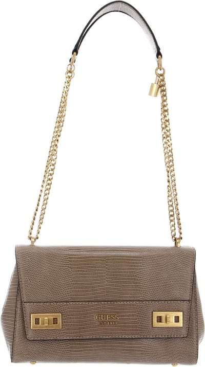 GUESS Schoudertas Katey Flap Shoulder Bag Dark Taupe