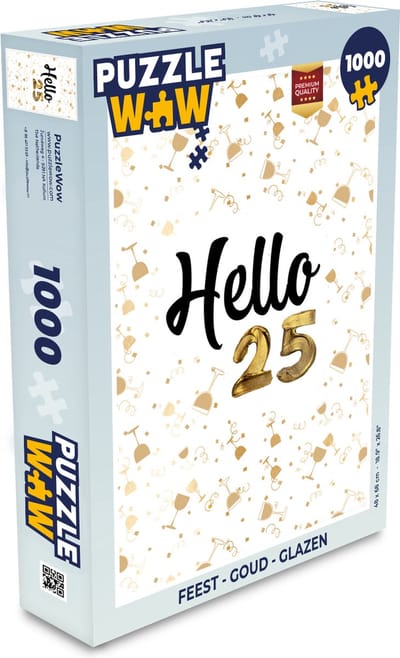 Puzzel Feest - Goud - Glazen - Legpuzzel - Puzzel 1000 stukjes volwassenen