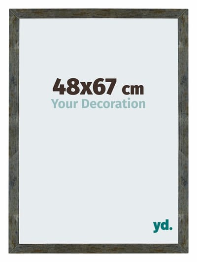 Your Decoration - Puzzellijst 48x67 cm - Blauw Goud Gemeleerd - Puzzellijst 500-1000 stukjes - MDF Fotolijst - Mura