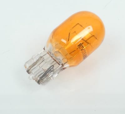 gloeilamp 12v 21/5w lampvoet type t20 oranje rms voor motor scooter auto eenheid nieuw