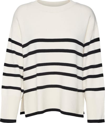 Vero Moda VMSABA LS O-NECK STRIPE PULLOVER GA NOOS Dames Trui Birch - Maat M