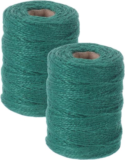 Jute Touw - Decoratie Garen - Ambachten Tuinieren - Duurzaam Verpakkingsmateriaal - 2 Rollen 10 Meter - Groen