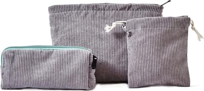 Cosmetica Organizer Set van 3 Stuks in Grijs - Toilettas, Make-up Tas en Reisaccessoires