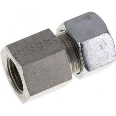 G 1/2'' x 16S Verzinkt Stalen Rechte Snijring Koppeling 400 Bar DIN 2353