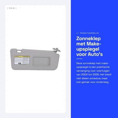 Dailygoods- Zonneklep met Make-upspiegel - Vervanging Zonneklep Auto - Compatibel met 2004/2005 - Effectieve Zonlichtblokkering - Auto-interieuraccessoire - Duurzaam Ontwerp - Autozonneklep