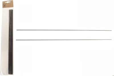 Dijk Natural Binddraad/wikkeldraad - 20x st - grijs - 350 mm x 1,6 mm - hobbydraad/bloemendraad