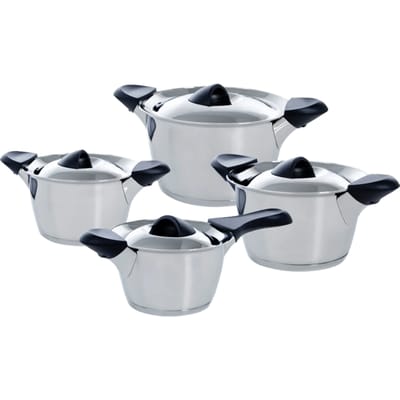 BK Q-linair Classic Pottenset - 4 delig - Veilig afgietsysteem