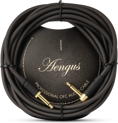 Áengus Gitaarkabel UltraFlex Instrumentkabel - 6.35mm mono jack plug haaks/recht - 5 meter