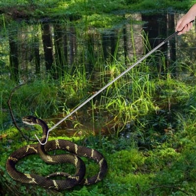Telescopische Slangenvanghaak van Roestvrij Staal - Draagbare Reptielen Vanger (100cm)