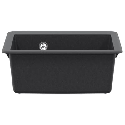 vidaXL - Enkele - keukenspoelbak - Graniet - 47 - x - 44 - x - 19 - cm - Grafiet