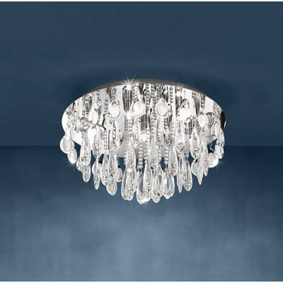 Stars of Light plafondlamp Calaonda, 58 x 31 cm, chroom
