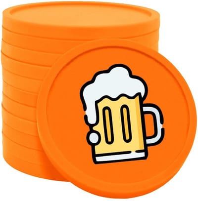 CombiCraft Biermunten / Consumptiemunten Oranje - Ø29mm enkelzijdig bedrukt - 100 stuks