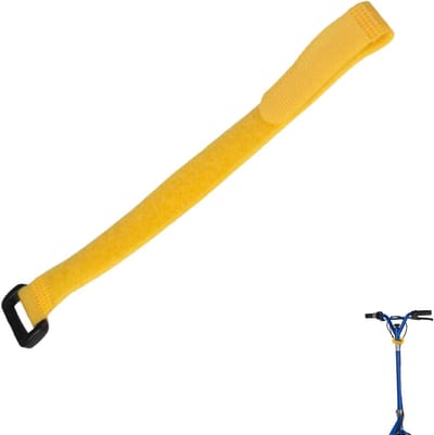 Fietsriem Koordband - Organisatieband - Koorden Organiseren - Verstelbaar en Herbruikbaar - 20x200mm - Geel