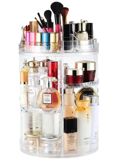 Unyqoos® Ruime 360 Graden Draaibare Make-up en Skincare Organizer met 8 Verstelbare Lagen