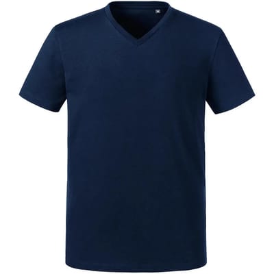 T-shirt met V-hals Russell Athletic Pure Organic