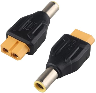 Allecto - DC Male naar XT60 Female Connector Adapter - geschikt voor Lipo Batterijen - ideaal voor Drones - 2 stuks - eenvoudig in gebruik - kracht...