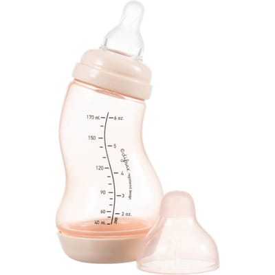 Difrax Babyfles Natural - 170 ml - Lichtroze - 1 Stuk - S-fles - Anti Koliek