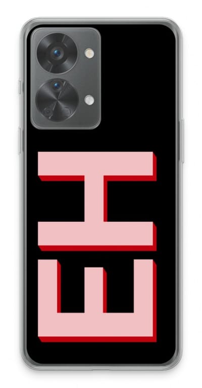 Gepersonaliseerd - Case Company® - Hoesje geschikt voor OnePlus Nord 2T hoesje - Monogram - Soft Cover Telefoonhoesje - Bescherming aan alle Kanten en Schermrand