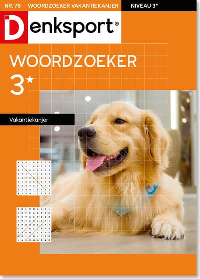 Denksport Puzzelboek Woordzoeker 3* vakantiekanjer, editie 78