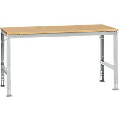Manuflex werktafel UNIVERSAL Standaard, 1750 x 1000 mm, multiplex natuur, lichtgrijs