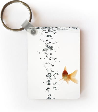 Sleutelhanger - Goudvis - Water - Wit - Uitdeelcadeautjes - Plastic