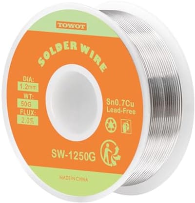 Loodvrije soldeertin met rosin kern voor elektrische solderen en DIY - 50g (Sn99.3% Cu0.7% / 1.2mm)