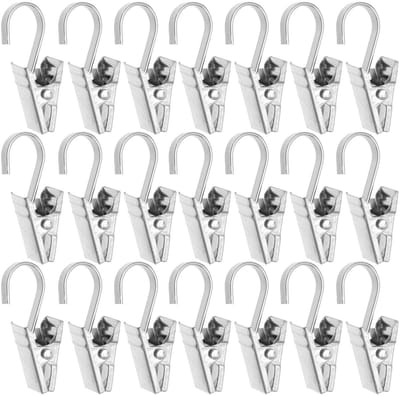 Cosensi - Dailygoods - Dailygoody - roestvrijstalen klemmen - Gordijnclips - 100 stuks - Metaal - Fotoclips - Geschikt voor thuisgebruik - Gepolijst
