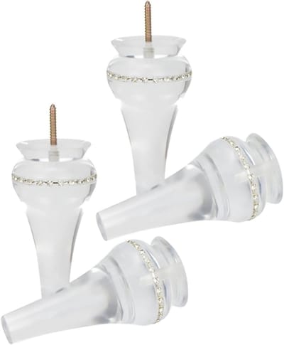 Meubelpoten Set - Acryl poten - Meubels Upgraden - Met Vloerbeschermers - 4 Stuks - Helder