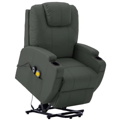 vidaXL - Sta-op-massagestoel - kunstleer - antracietkleurig