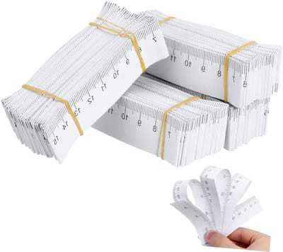 Papieren Meetlinten - Wondmeetlinten - Lichaamsmetingen Baby - Duidelijk Leesbaar - 100 Stuks - Wit