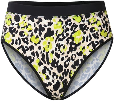 Ulla Popken - Dames - Sportieve midi-slip microvezels brede tailleband - Limoen - Maat 42+