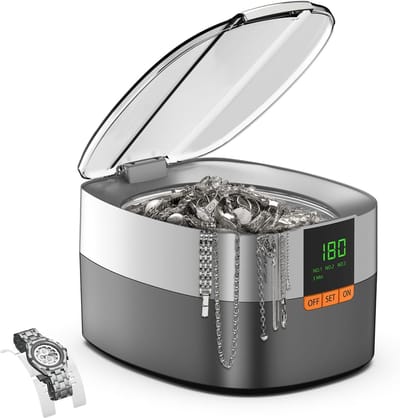 Ultrasone Reiniger 750 ml - Sieradenreiniger met Digitale Timer - Brillenreiniger - Sonische Reinigingsmachine voor Horloges, Munten, Ringen en Accessoires
