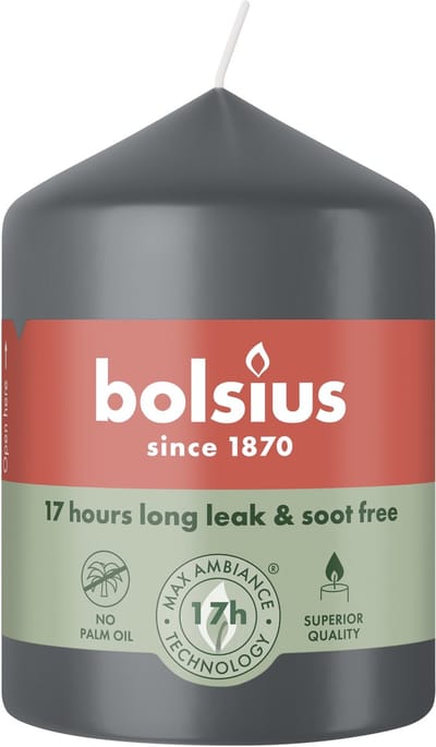 Bolsius Stompkaars 80/58 Stormy Grey (1 stuk)