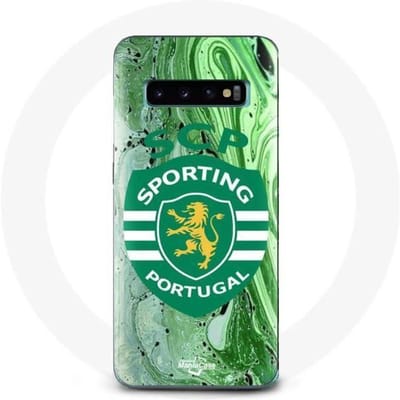 Samsung Galaxy S10 hoesje scp sportieve portugal groene achtergrond
