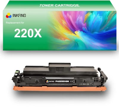 INKFIND 220X (W2200X) Zwart tonercartridge compatibel met HP 220X (W2200X) Zwart toner cartridge - 1-pack Zwart
