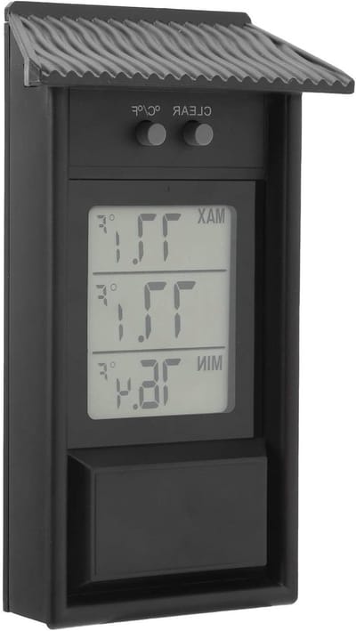 Digitale Temperatuurmeter voor Buiten - Waterdichte Thermometer met Temperatuurbereik -20 tot 50°C/℉ voor Thuis, Tuin en Kassen
