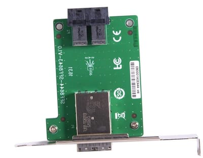 Dual Ports Mini SAS HD SFF-8644 naar Interne SAS HD SFF-8643 Adapter met Laag Profiel Ondersteuning voor PC's en Servers