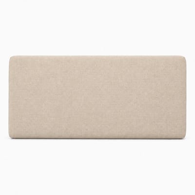 Palletkussen Rugkussen 120x40 cm Beige Linnenlook - Paletkussen voor Palletbank - UV Waterafstotend - Afneembare Hoes